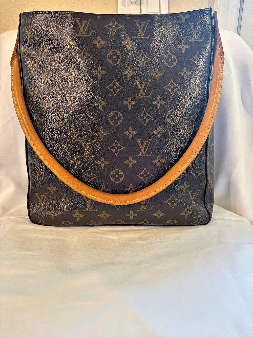 Louis Vuitton Looping GM Monogram Shoulder Bag Brown